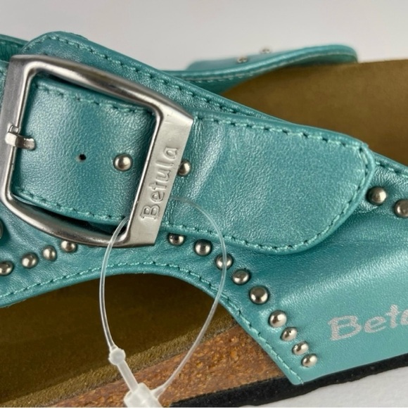 Birkenstock Betula Lambada Turquoise Teal Crystal Studded Sandals EUC - Picture 10 of 14